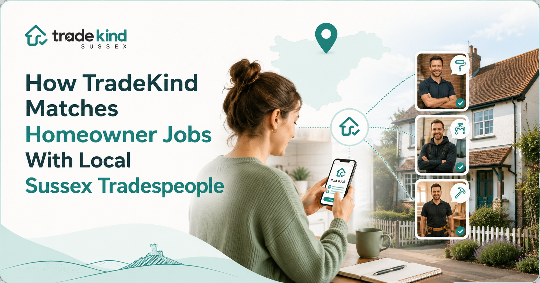 How TradeKind Matches Homeowner Jobs With Local Sussex Tradespeople