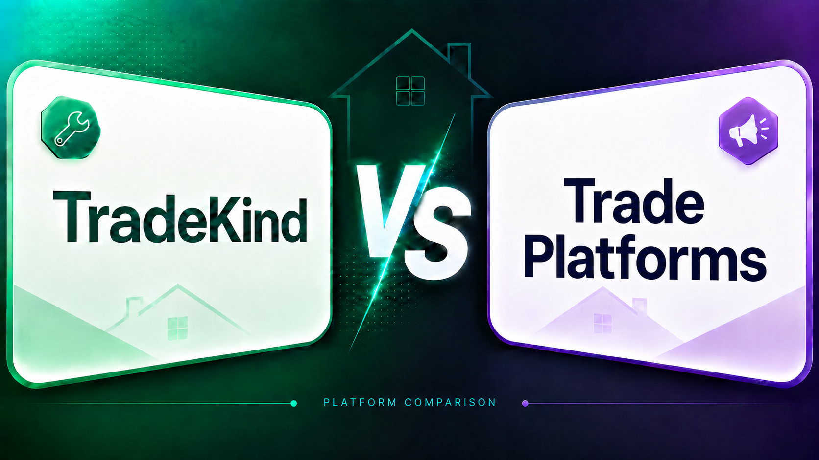 TradeKind versus Checkatrade, MyBuilder, Rated People and TrustATrader comparison chart